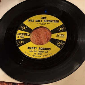Marty Robbins - She Was Only Seventeen 45 rpm 1958 Tested - Imagen 1 de 2