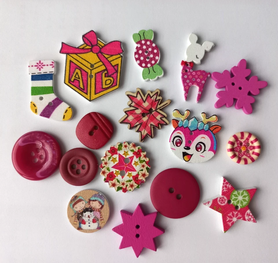 Knöpfe beere Mischung Konvolut Basteln Weihnachten - Bild 1 von 1