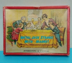 Antique Magnetic Jack Game - Metal Jack Straws - Picture 1 of 9
