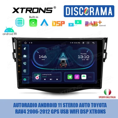 AUTORADIO ANDROID 11 STEREO AUTO TOYOTA RAV4 2006-2012 GPS USB WIFI DSP XTRONS - Immagine 1 di 4