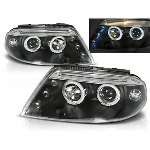 Angel Eyes Set Fari in Nero per VW Passat 3BG 09.2000-03.2005 - Foto 1 di 4