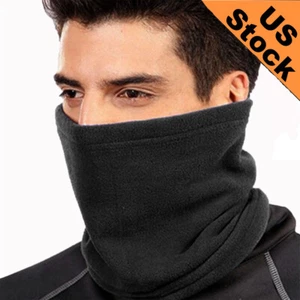 Winter Thermal Face Mask Cold Weather Neck Warmer Fleece Scarf Ski Balaclava USA - Picture 1 of 11