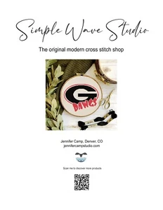 Georgia Bulldog Football Counted Cross Stitch Pattern - Picture 1 of 5