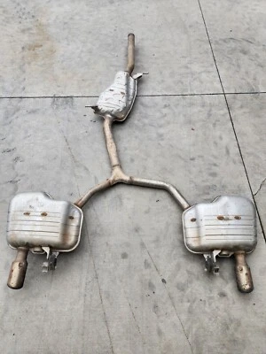 2017 2018 2019 2020 AUDI A4 2.0L REAR EXHAUST PIPE RESONATOR W/ MUFFLERS OEM - Image 1 of 4