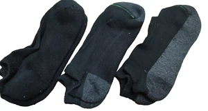 3pr Men's Black Ankle Socks Cushioned Comfort size 9-11 - Picture 1 of 2