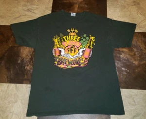 Three Floyds Brewing -early Crest/“It’s Not Normal” Green  T-shirt: L - Picture 1 of 11