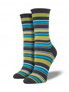 Socksmith Multi Stripe Women's Trouser Sock Size 6-10 Charcoal Heather