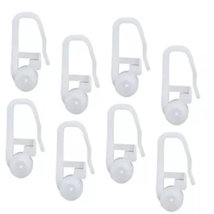 50X Universal Curtain Roller Track Rail Gliders Ceiling Hooks Heavy Duty - Picture 1 of 5