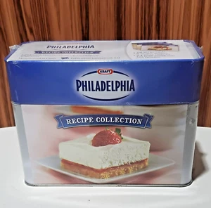Ungeöffnete 2008 Kraft Philadelphia Rezeptsammlung Blechdose mit 76 Rezeptkarten! - Bild 1 von 6
