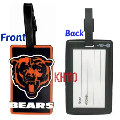 NFL Chicago Bears Soft Luggage Bag Tag / Gym Bag / Golf Bag Cover