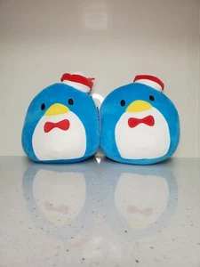 Two(2) Original Squishmallow 8" Hello Kitty Tuxedo Sam Blue Penguin Plush - Picture 1 of 4