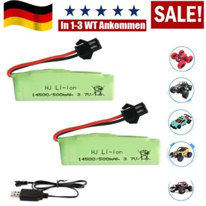 3,7V 500mAh Wiederaufladbare Akku Lithium-Batterie mit USB Ladekabel für RC Auto - Bild 1 von 9