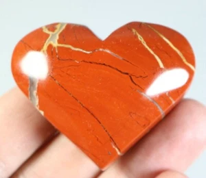 Natural Red Jasper Agate Quartz Crystal Stone Heart Healing Mineral Specimen - Picture 1 of 10