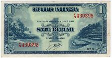 Republik Indonesia 1953 1 Satu Rupiah Menteri Keuangan P38 VF