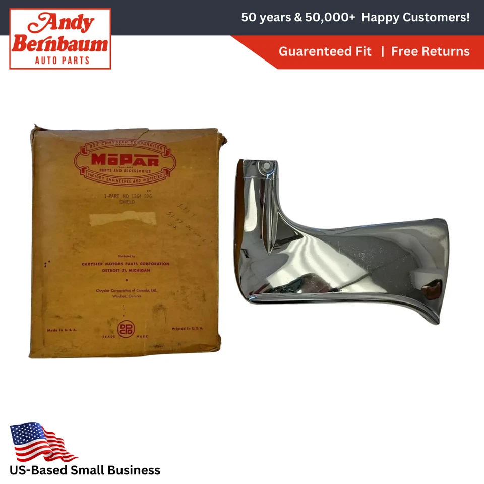 1951-1952 DeSoto 4-door Sedan & Club Coup Left Side Stone Shield 1364526 NOS. - Image 1 of 4