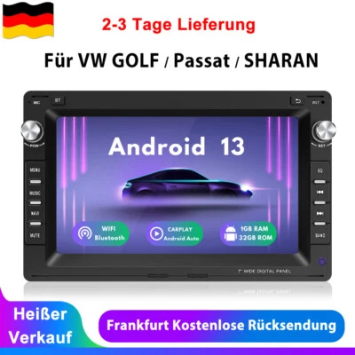 Android13 Autoradio GPS Navi WIFI 32G CarPlay Für VW Polo 9N Golf 4 Passat B5 T5 - Bild 1 von 4