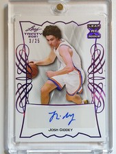2021 Leaf Memories Josh Giddey Rookie AUTO PURPLE 03/25 Jersey # XRC