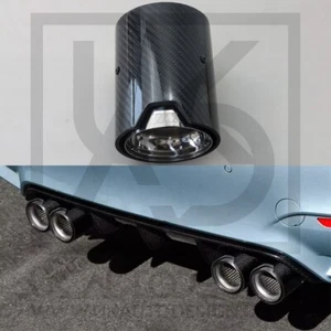 1 x punta de escape de fibra de carbono cromo brillo BMW MP M2 M3 M4 M5 F87 F80 F82 F83 F83 F10 - Imagen 1 de 6