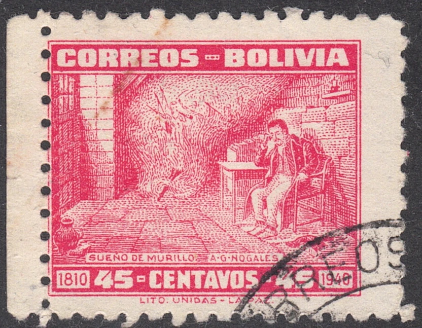 1941 Bolivia SC#  272 - F-VF - 130th Anniv. of the Execution of P. Murillo-Used - Image 1 of 2