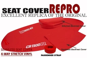 HONDA SEAT SADDLE COVER CB1100R CB1100 RC/RD 1982 1983 BACK REST  + STRAP [ASPA] - Picture 1 of 5