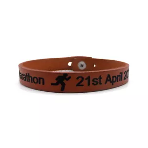 Bracciale Maratona Pelle personalizzato con scelta colori e len regolabile - Foto 1 di 8