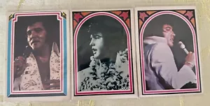 Tarjetas coleccionables Elvis Presley 1978 recuerdos vintage raros 3 tarjetas #7 - Imagen 1 de 2