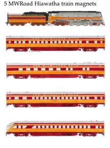 Juego de 5 imanes Milwaukee Road Hiawatha de Andy Fletcher - Imagen 1 de 1