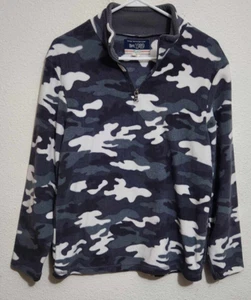 1989 Place Boys Size 14 Long-Sleeve 1/4 Zip-Up Camouflage Sweatshirt - Picture 1 of 3