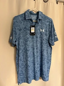 Under Armour Herren Playoff Poloshirt Print M Poly Blend Neu mit Etikett - Bild 1 von 5