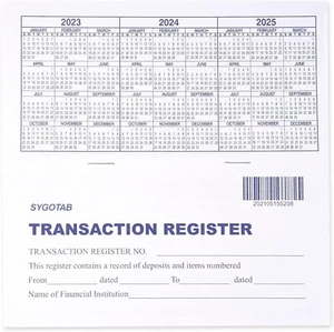 6PCS Check Registers for Personal Checkbook, Easy to Read Checkbook Register - Picture 1 of 5