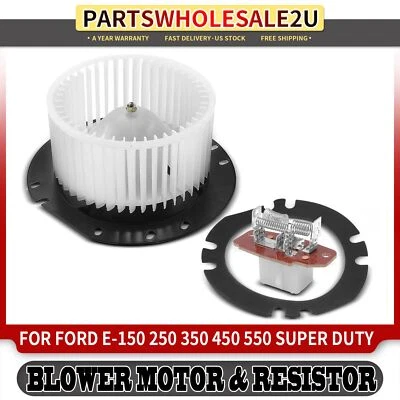 Kit de resistencia de motor soplador HVAC delantero para Ford E-150 E-250 03-14 E-350 Super Duty Foto 1 de 4