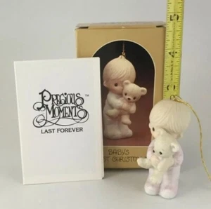 Precious Moments E-5631 Babys erster Weihnachtsschmuck (Dreieck) 1980 NEU - Bild 1 von 12