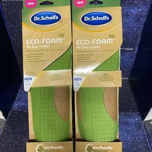 2 X Plantillas de espuma ecológica Dr. Scholl's para hombre, inserciones para zapatos, talla para hombre 8-14 nuevas - Imagen 1 de 3