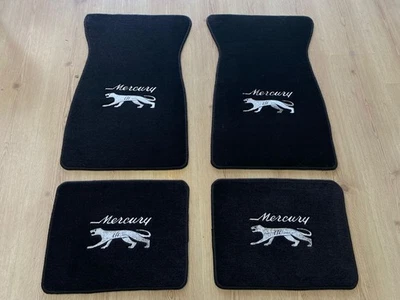 Juego de 4 alfombrillas alfombras negras para Mercury Cougar 1967-72 Foto 1 de 3