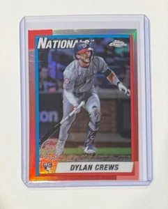 2025 Topps Chrome Dylan Crews RC 1990 35th Anniversary Rookie #90CB-16 Nationals - Picture 1 of 2