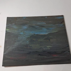 Original Painting " Stormy Night " Canvas Board Small Painting 9.5" X 8.5"... - Picture 1 of 9