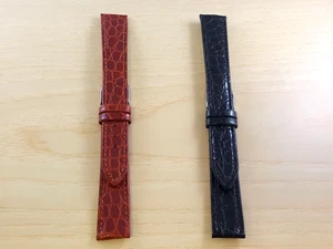 Cinturino XL stampa coccodrillo vera pelle colori marrone e nero ansa 18mm - Imagen 1 de 4