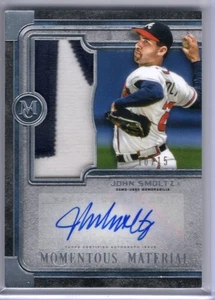2019 TOPPS MUSEUM MOMENTOUS MATERIAL AUTO PATCH RELIC JOHN SMOLTZ /15 BRAVES - Picture 1 of 3