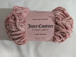 Juicy Couture Luxe Velour Yarn Dusty Blush Color  107yds/3.5oz Bulky #5 - Picture 1 of 3
