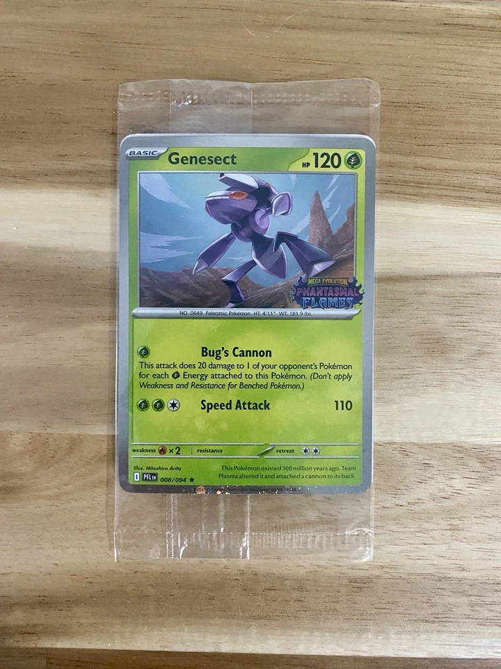 Genesect 008/094 Mega Evolution Phantasmal Flames Stamped Bestbuy Promo - Sealed - Image 1 of 1