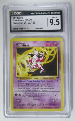 2000 Pokemon Base Set 2 Mr. Mime 27/130 CGC 9.5 - Image 1 of 3