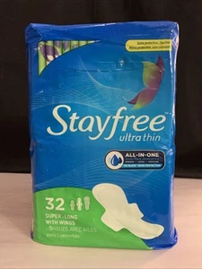 Stayfree Ultra Thin Super Long Pads with Wings 32 Pads All-In-One - Bild 1 von 5