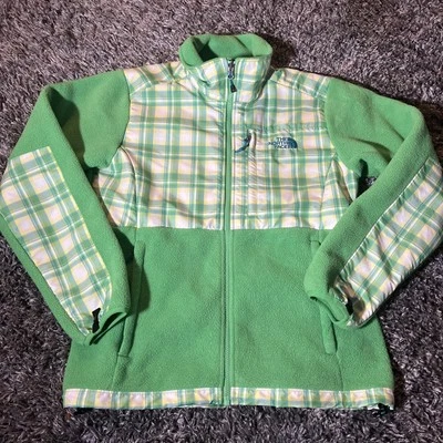 Chaqueta a Cuadros North Face Denali Polar Verde Para Mujer M Cremallera Completa Gorpcore Usada en Excelente Condición Foto 1 de 4