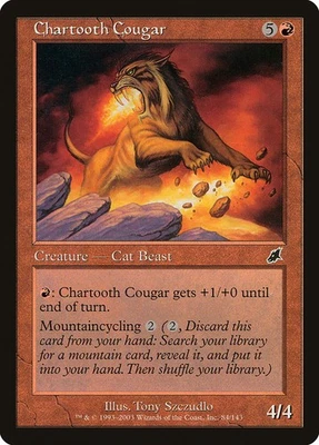 (3x) CHARTOOTH COUGAR - Scourge – MTG Magic the Gathering Card - Common - Image 1 of 4