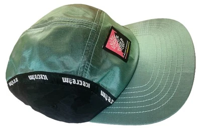 Sombrero de ala plana de 5 paneles con baqueta de helado BBC - talla única, verde, nuevo sin etiquetas Foto 1 de 4