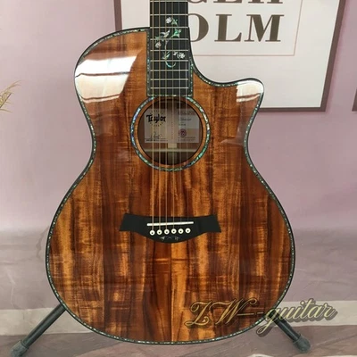 916ce Acoustic Guitar All Koa Solid Top, Abalone Inlay Rosewood Fretboard 20F - Image 1 of 4