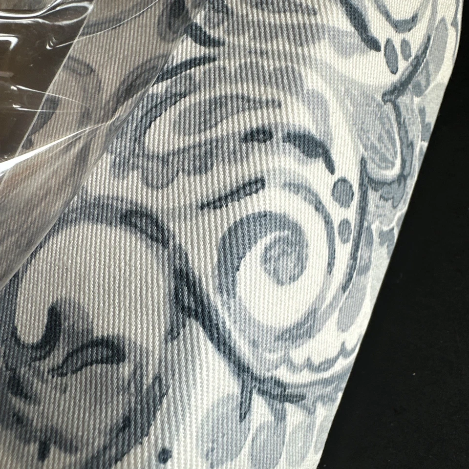 Nicole Miller Medallion Blue Cream Fabric Shower Curtain Boho Navy Designer NEW - Image 1 of 4