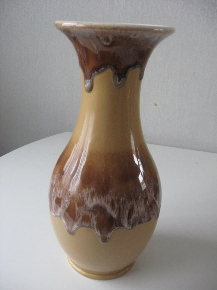 Vintage 1970s Kingston Pottery Hull Drip Glaze Vase - Image 1 of 1
