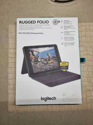 Logitech Rugged Folio Custodia con Tastiera per Apple iPad 7a/8a/9a Gen. -... - Immagine 1 di 4