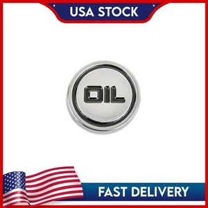 Mr Gasket Engine Oil Filler Cap 9815; Chrome - OIL logo, Steel/Rubber, Push-in - Picture 1 of 6